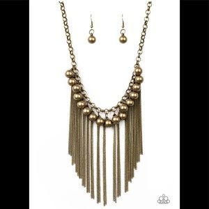 Paparazzi Powerhouse Prowl Brass Necklace